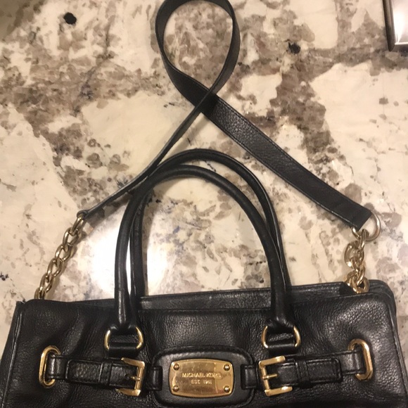 Michael Kors black purse with gold hardware - Picture 5 of 11